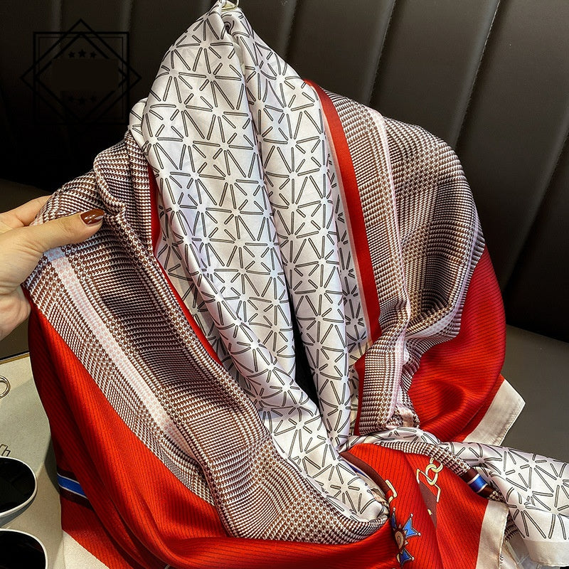Summer Silk Women's Thin Section Fashion Lengthened Scarf Shawl