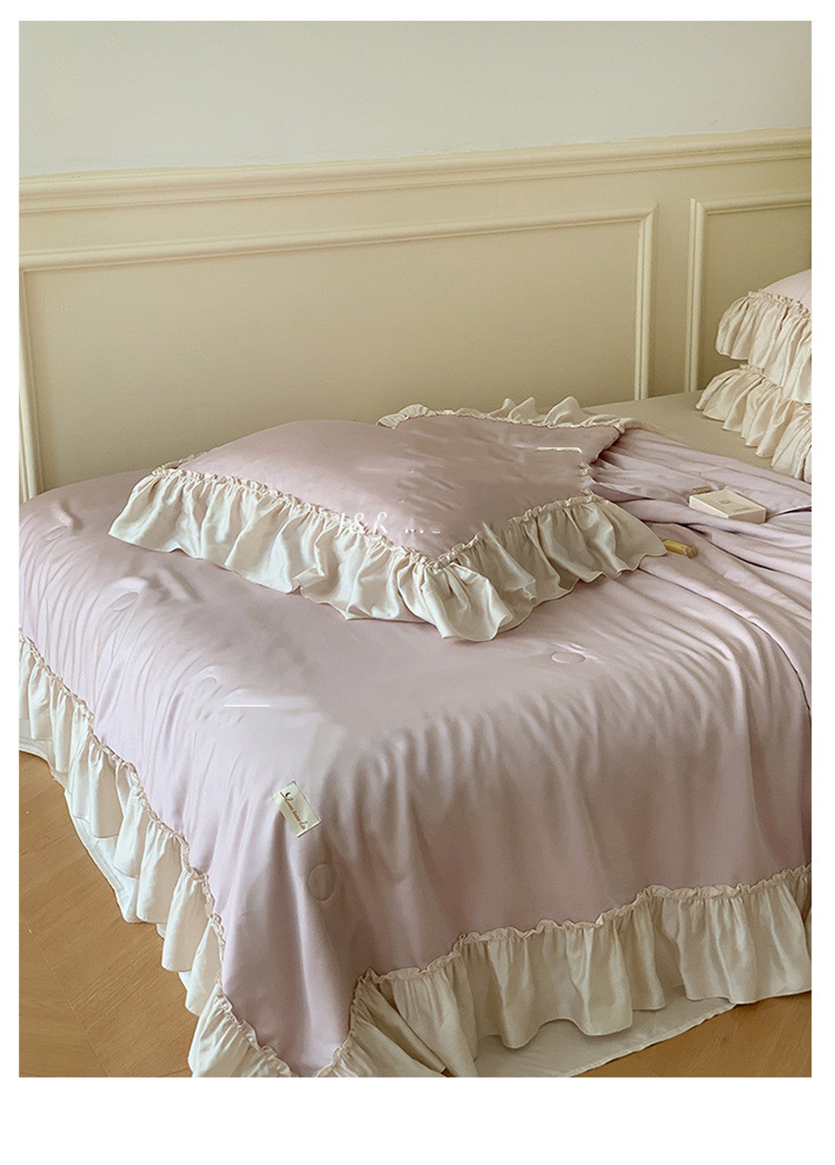 French Lotus Leaf Girl Ins Ice Silk Four-piece Set