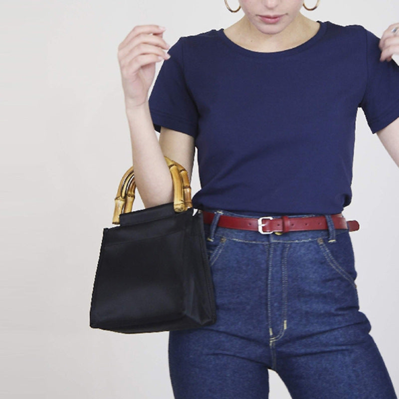 Fashionable Niche Silk Thick Bamboo Hand Bag