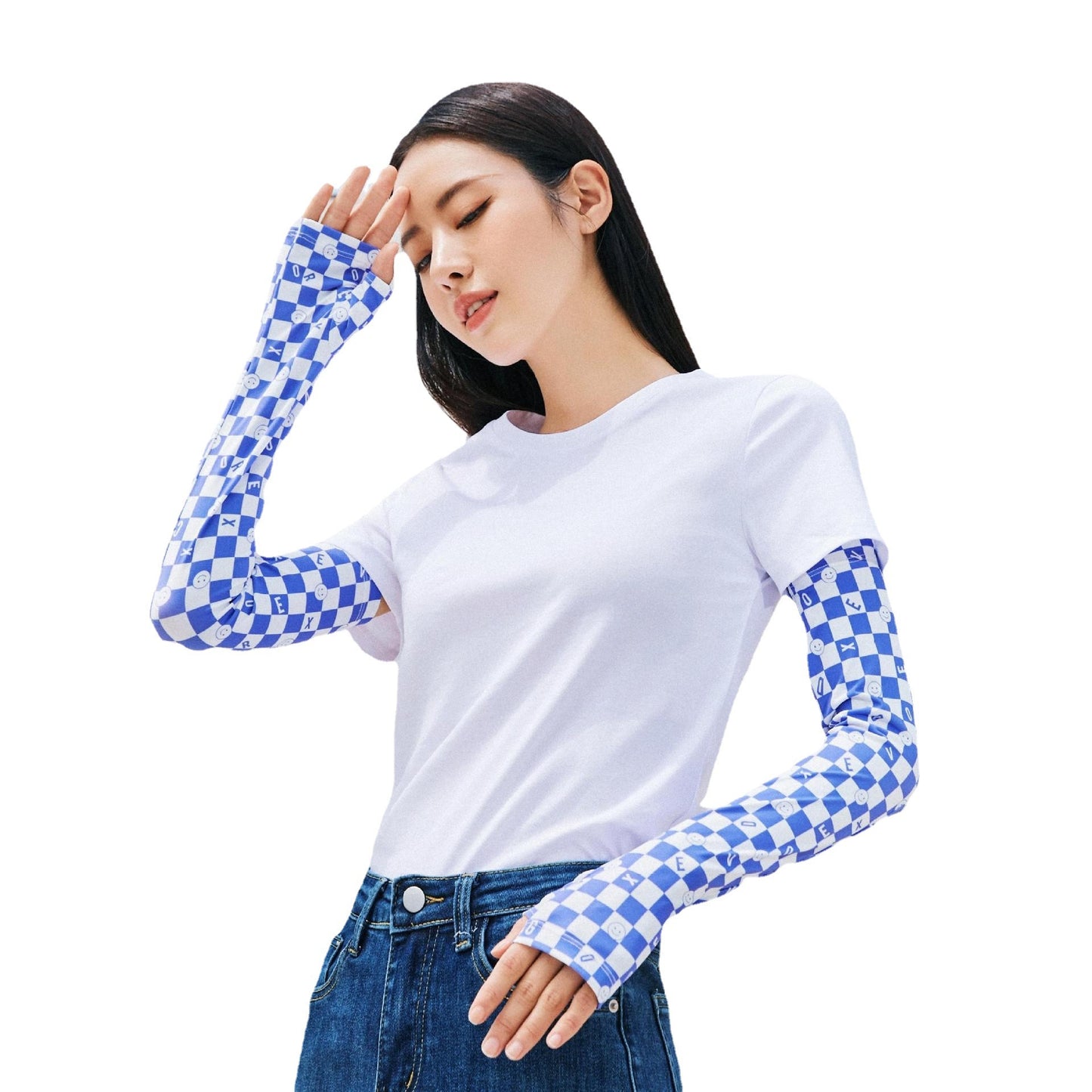 UV Protection Arm Guards Printed Ice Silk Sleeve