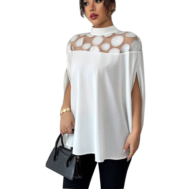 : BreezeAura Mesh Off-Shoulder Top