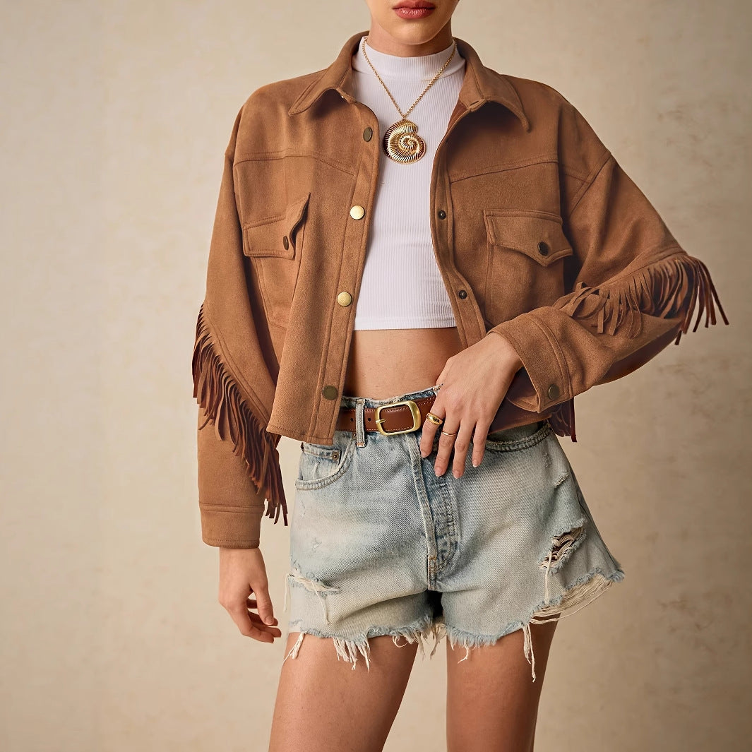 FringeMuse Casual Tassel Jacket