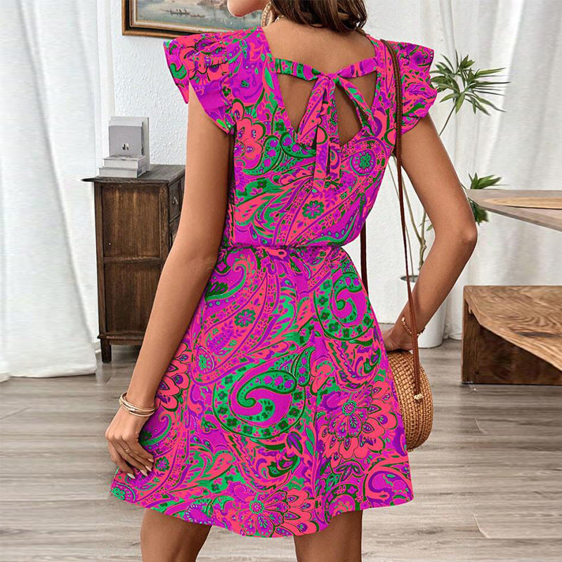 Ruffle Grace A-Line Midi Dress