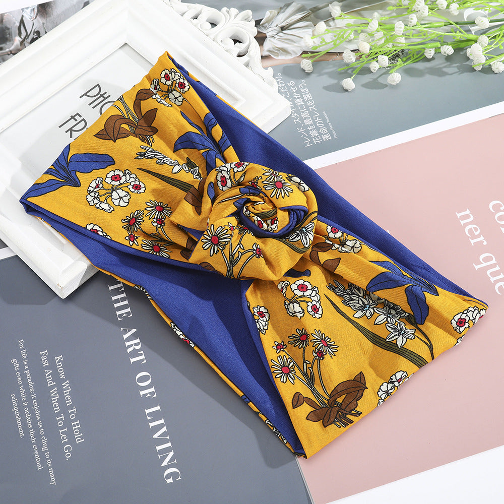 Hairband Silk Scarf New Hair Accessories Print