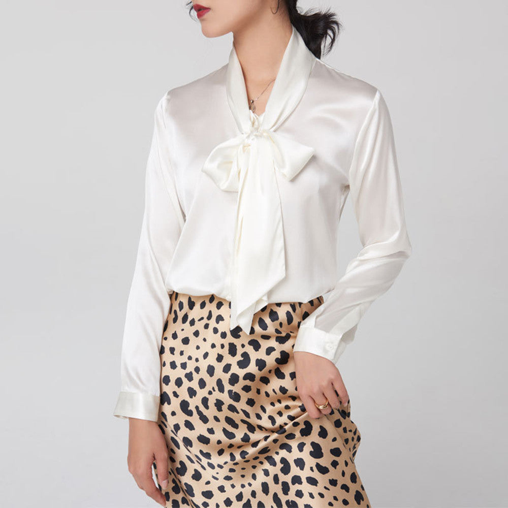 Women's Long Sleeve Silk Silk Shirt