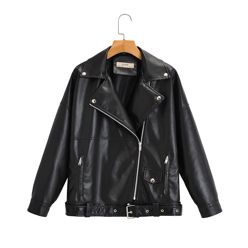EuroLux Washed PU Leather Jacket