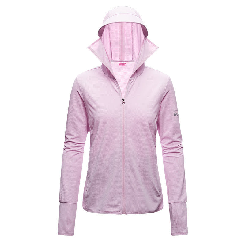 Sun Protection Clothing Women's Long Sleeve UV Protection Breathable Thin Ice Silk