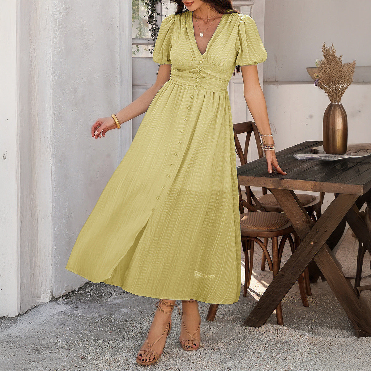 Bayside Grace Split Midi Dress