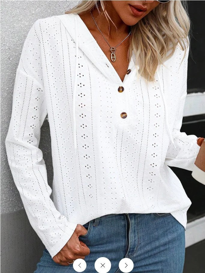 AutumnWhisper Hollow Knit Sweater