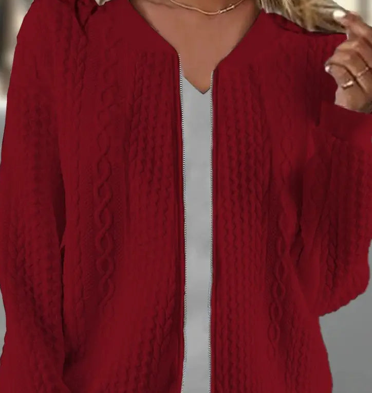 EleganceWeave Jacquard Short Coat