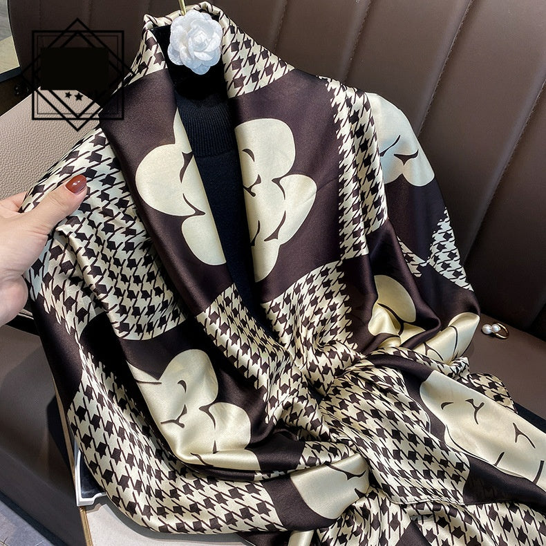 Summer Silk Women's Thin Section Fashion Lengthened Scarf Shawl