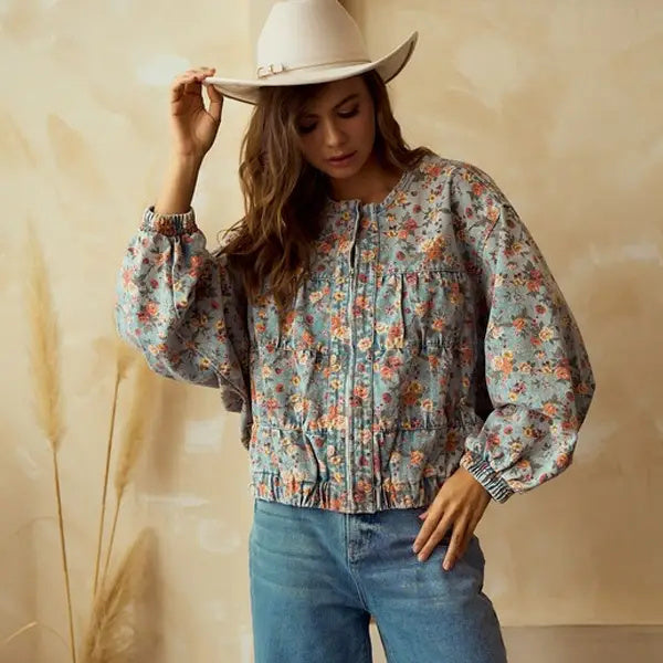 Rosélia Vintage Batwing Denim Coat