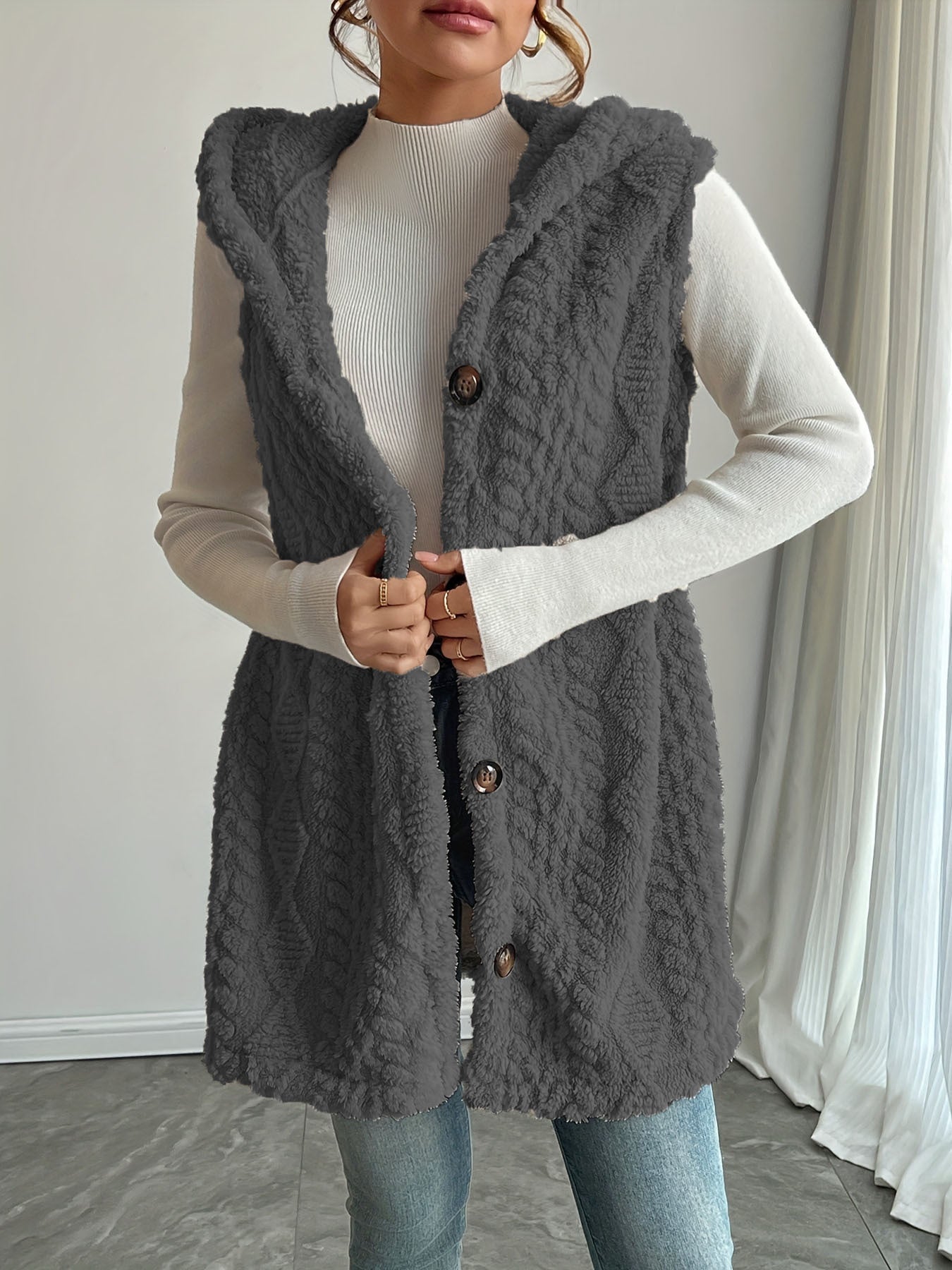 PlushHaven Reversible Hooded Vest