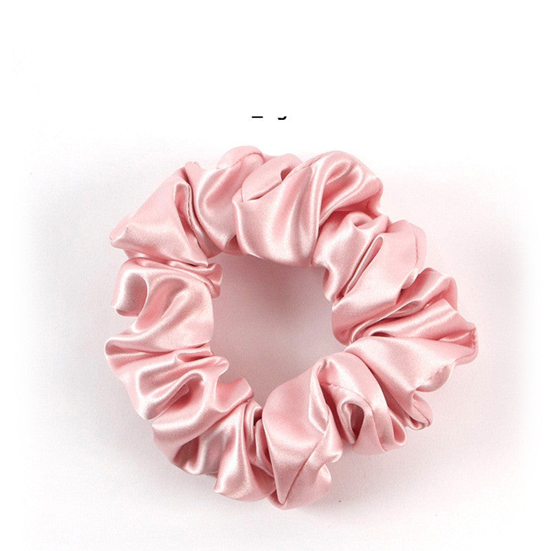 Women's Solid Shiny Silk Hair Tie Large Conditioner