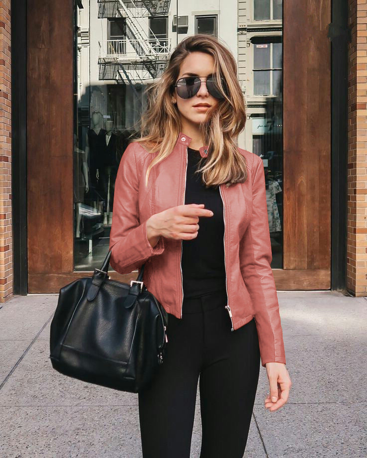 LuxeEdge PU Suit Jacket