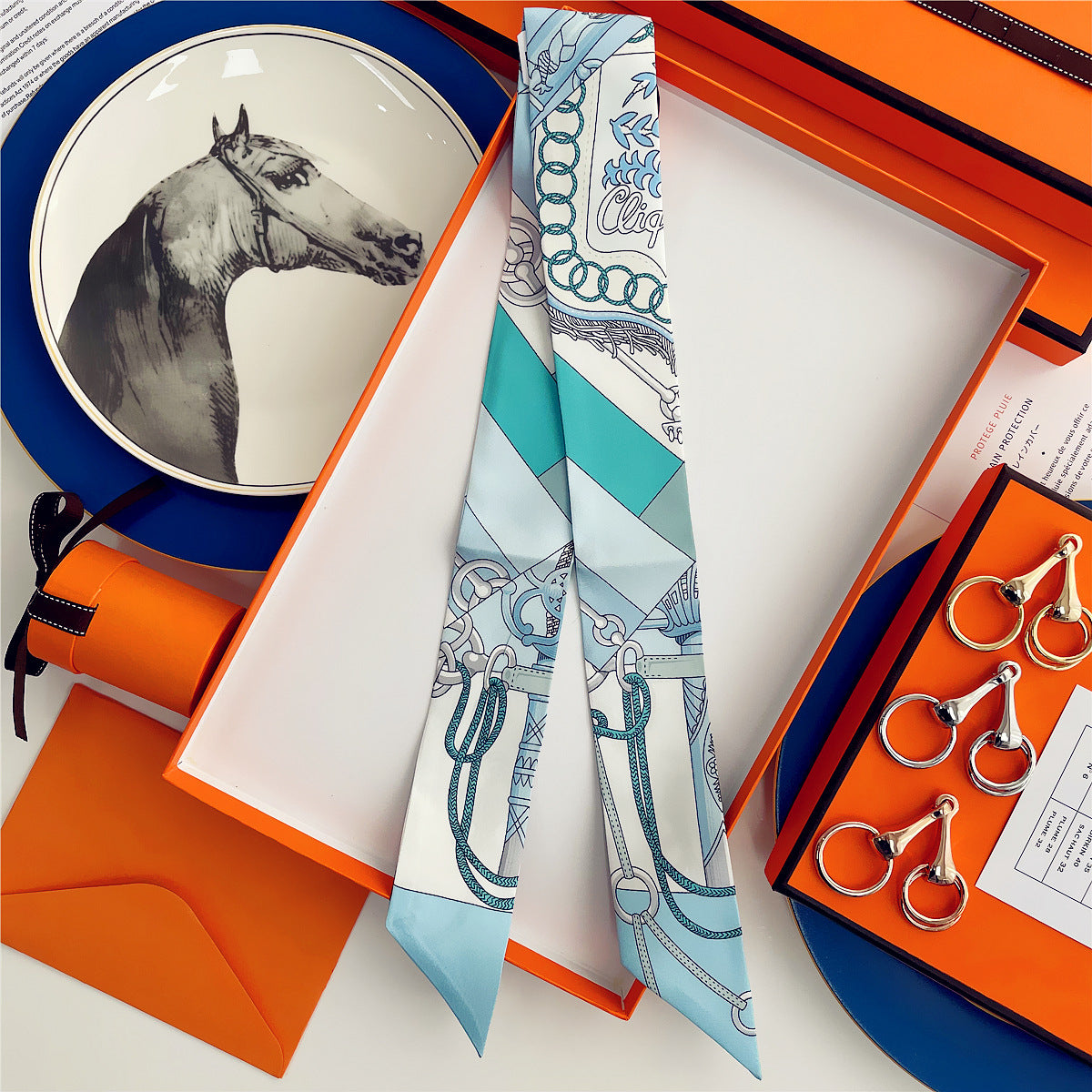 Fashion Arm Bag Silk Scarf