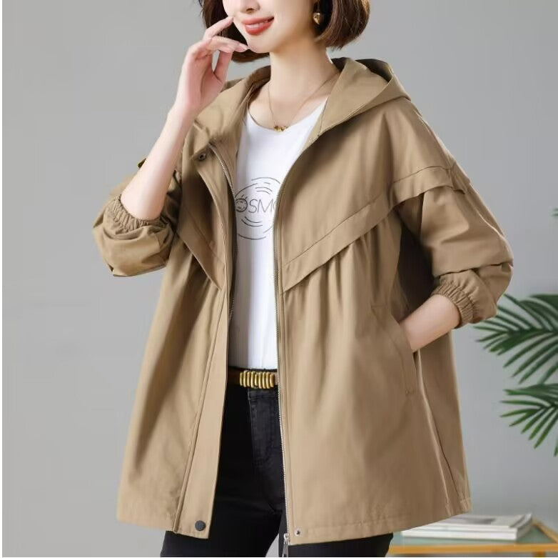 EaseAura Hooded Midi Jacket