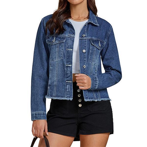 Eterna Embossed Denim Luxe Jacket