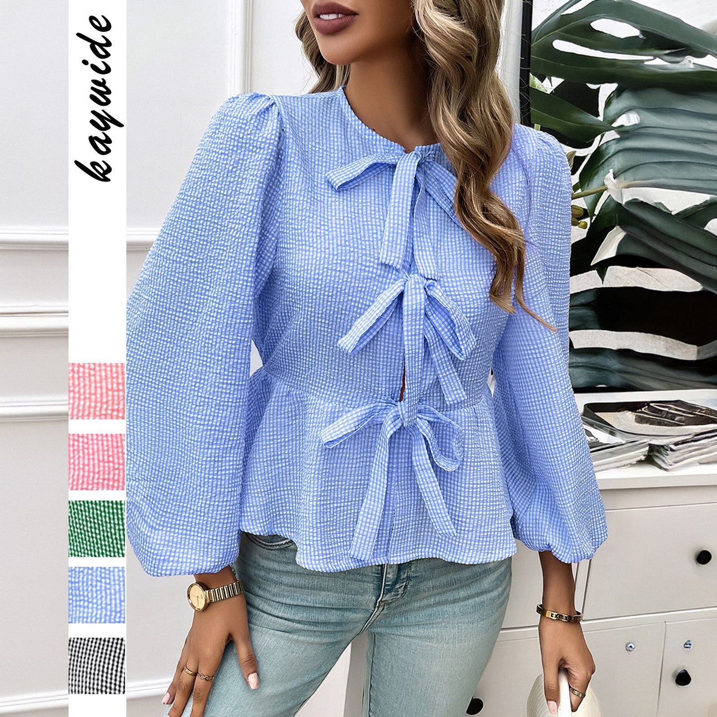 ElanTide Contrast Tie Shirt