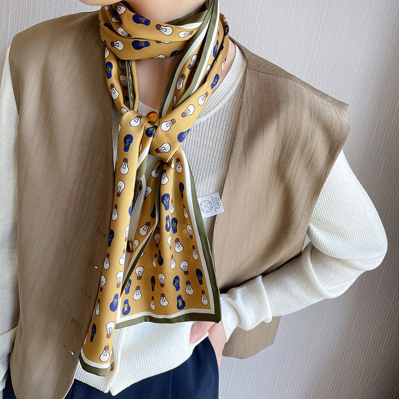 Women's Imitation Silk Scarf Fashion Personality