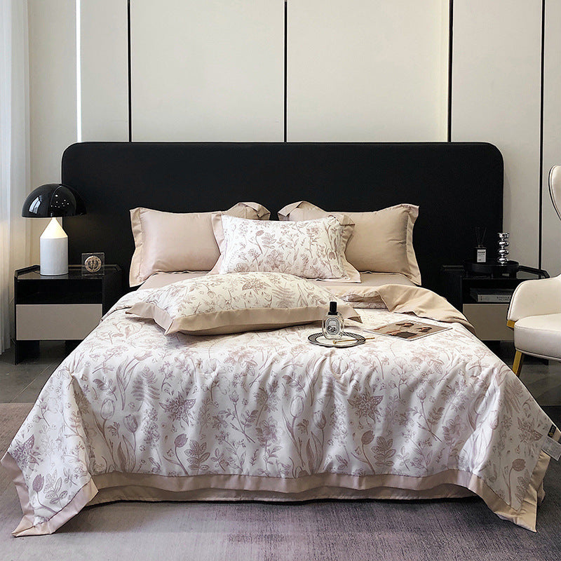 Tencel Summer Duvet Four-piece Washed Silk