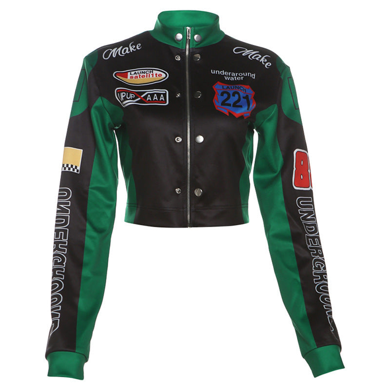 DiamondEdge Cropped Baseball Jacket