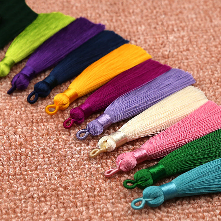 Chinese Knot Bookmark Polyester Faux Ice Silk Coil Tassel Tassels