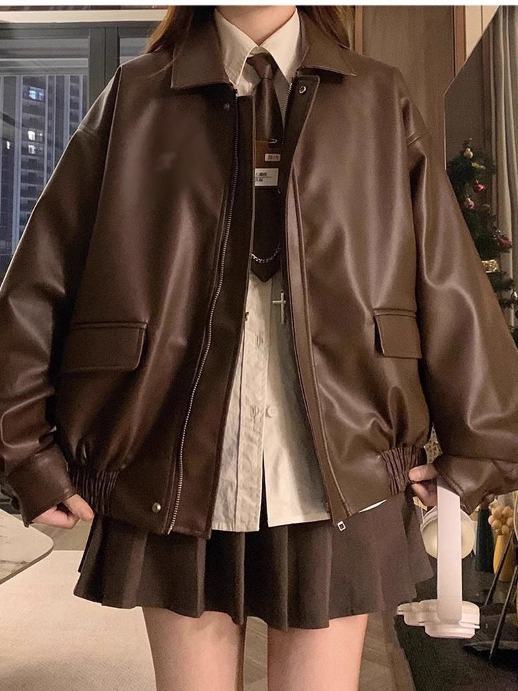 LuxeEdge Leather Jacket