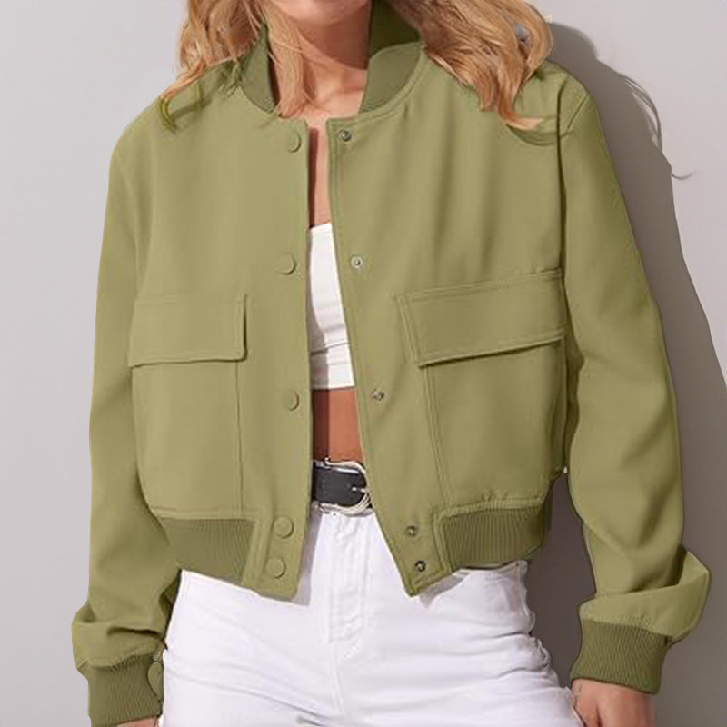 UrbanEase Stand-Collar Pocket Coat