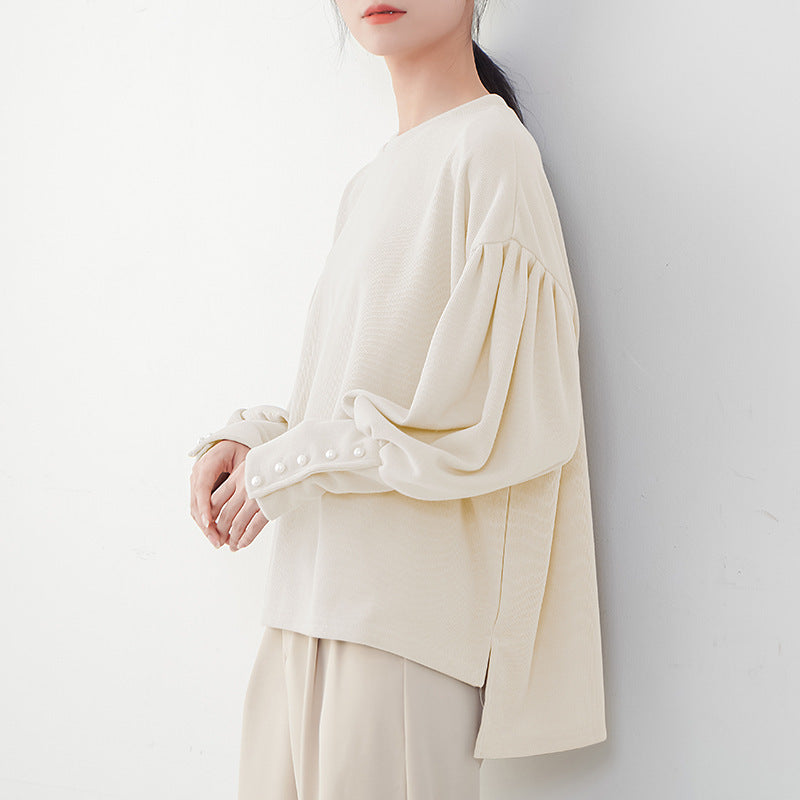 Luméra™ PearlGrace Lantern Sweater
