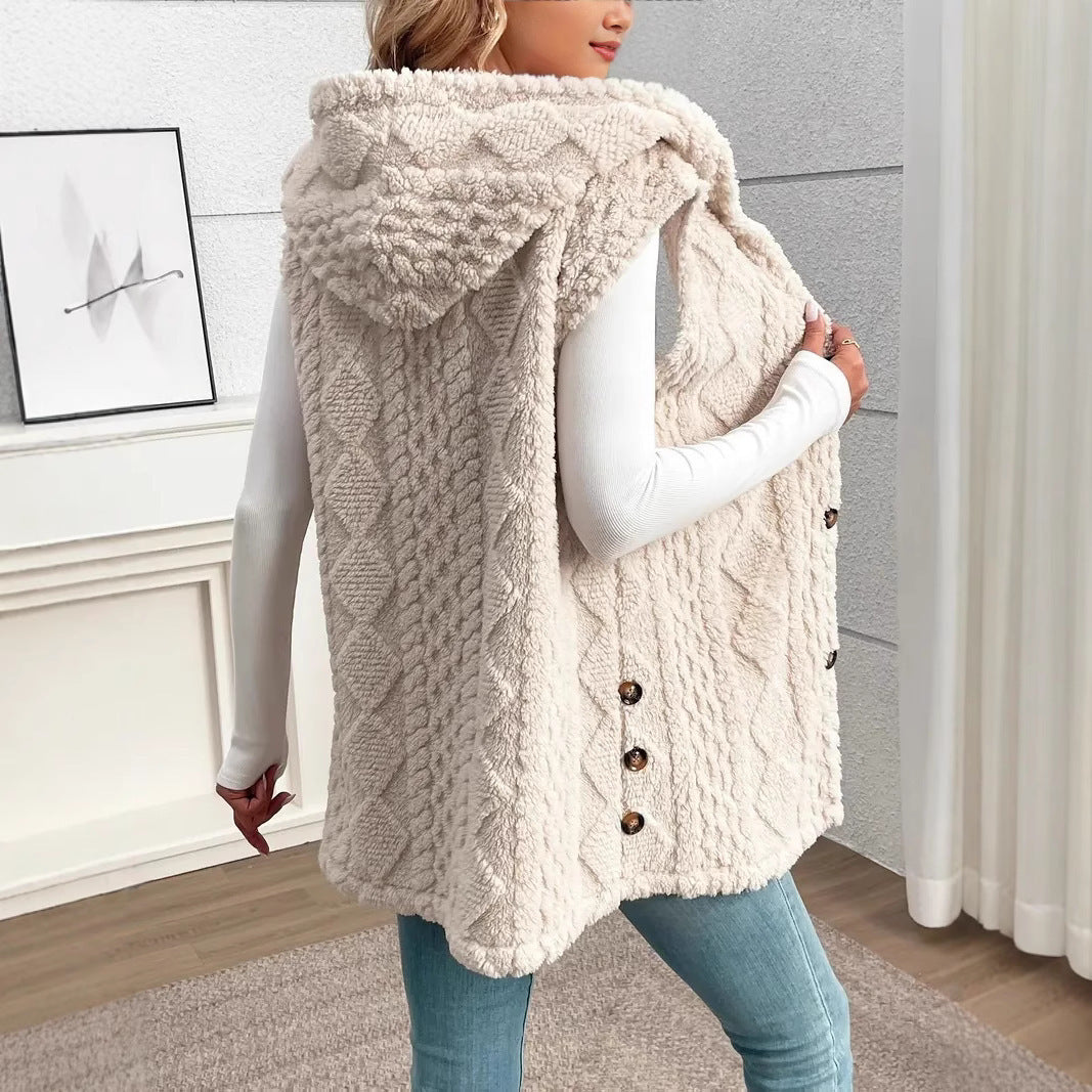 PlushHaven Reversible Hooded Vest