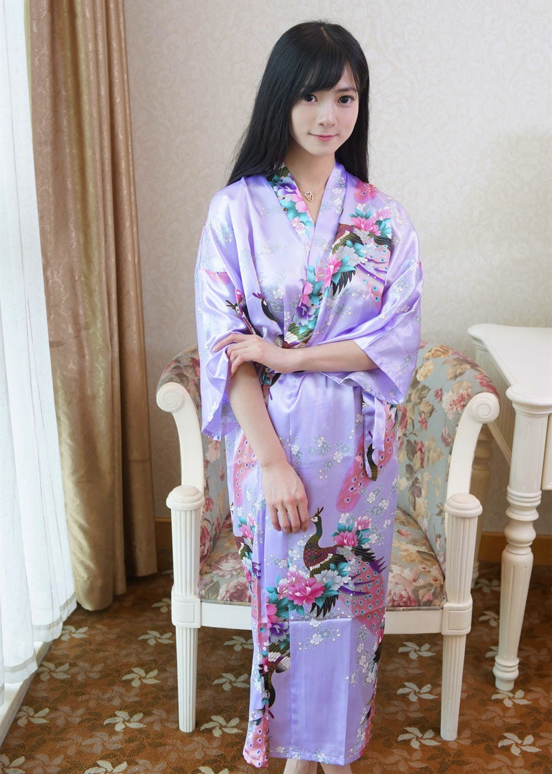Fashion Sexy Simulation Silk Ladies Nightgown