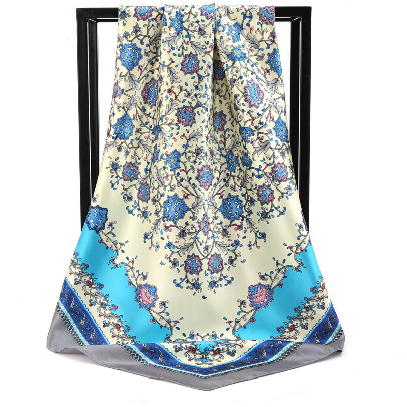 Women's Silk Scarf Satin Printed Scarf Silk-like Satin