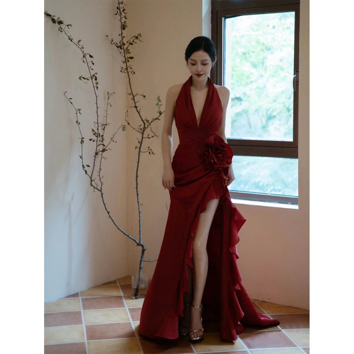 Crimson Reverie Gown