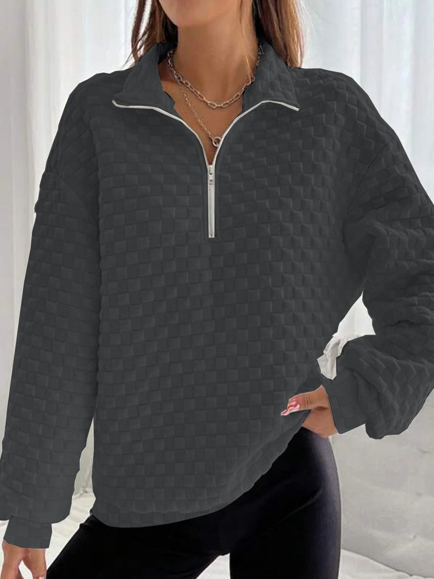 VeluWeave Luxe Zip Sweater