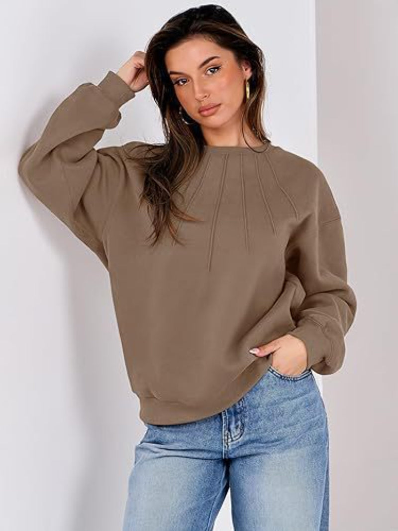 PleatEase Round Neck Sweatshirt