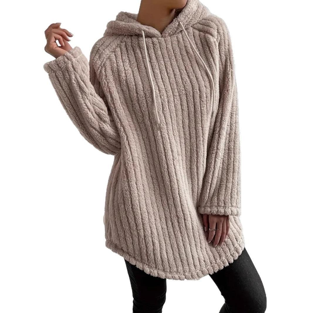 FlowEase Curved Hem Hoodie