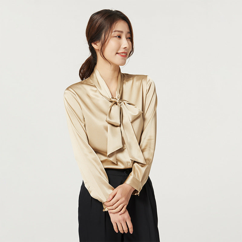 Women's Long Sleeve Silk Silk Shirt