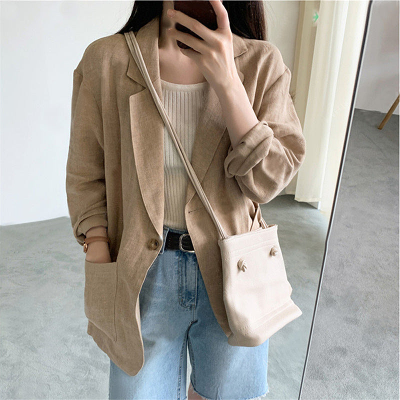 BritEase Cotton-Linen Suit Coat