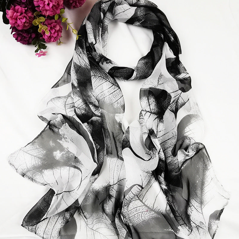 Summer Women's Sunscreen Long Silk Scarf