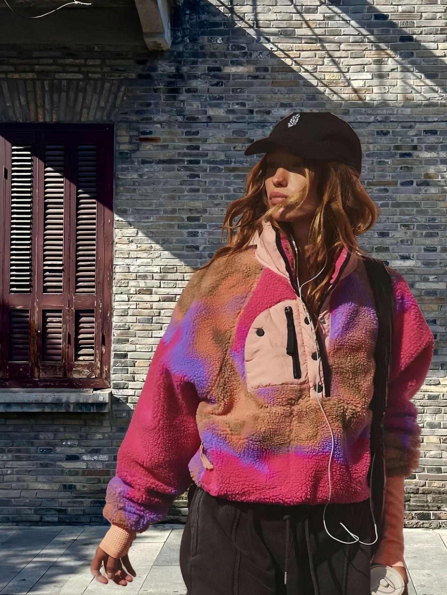 DualTone Fleece Lapel Sweater
