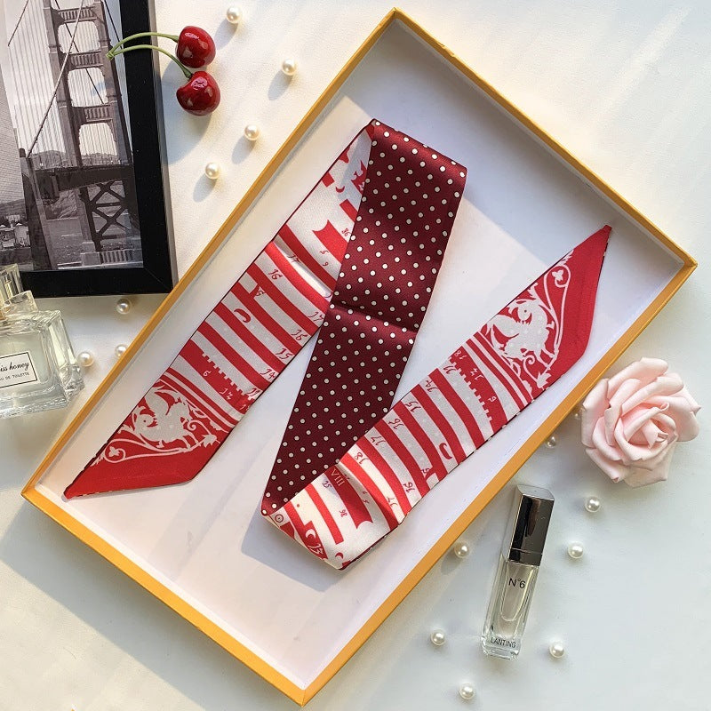 Women's Bag Polka Dot Ribbon Decoration Silk Ribbon