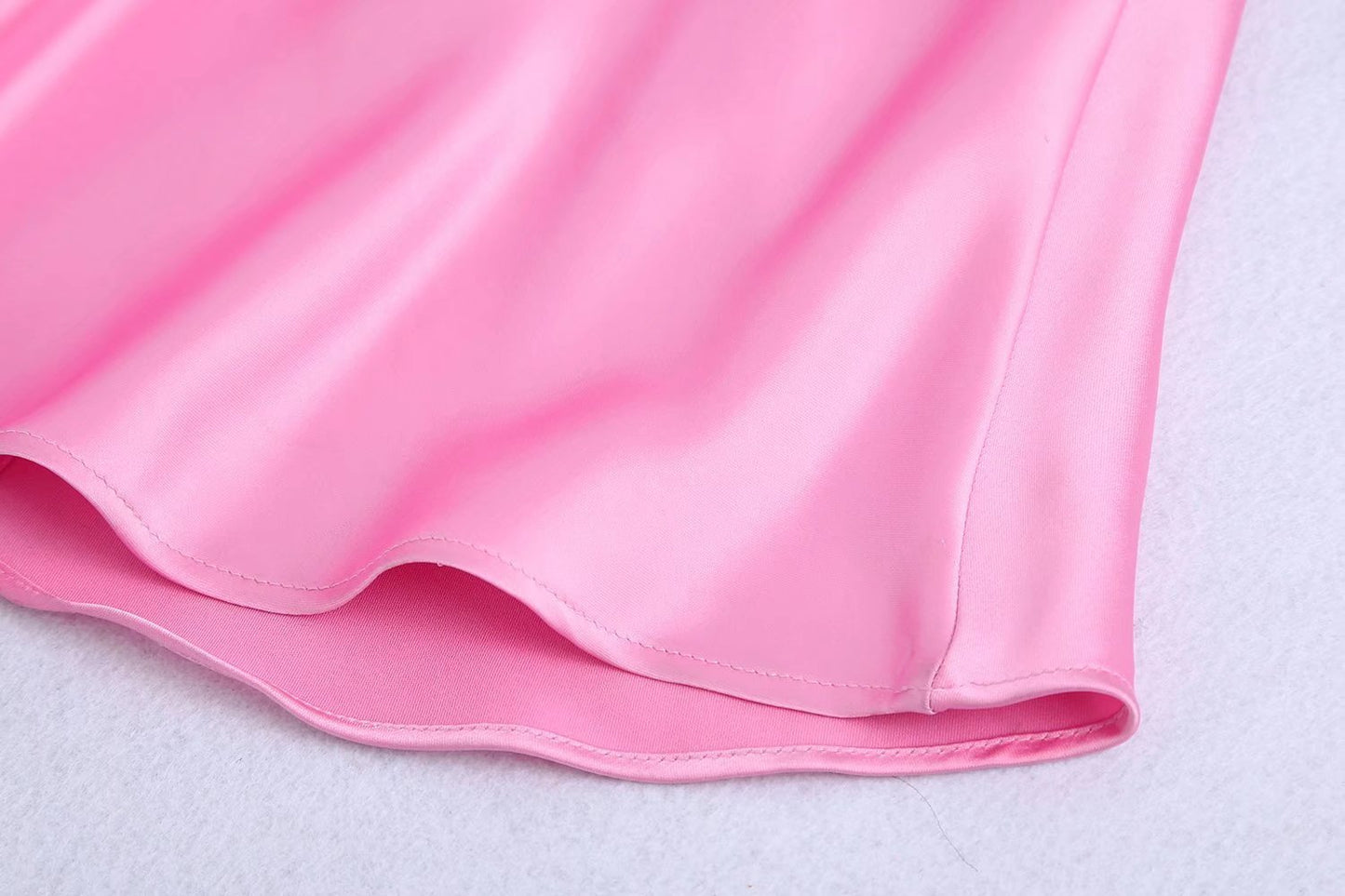 Summer New Women's Silk Satin Textured Dress