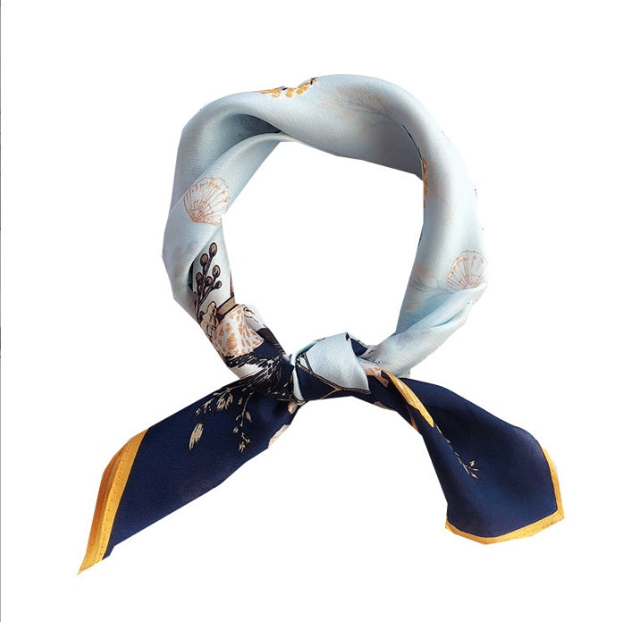 Fashion Simple Women's Silk Floral Scarf