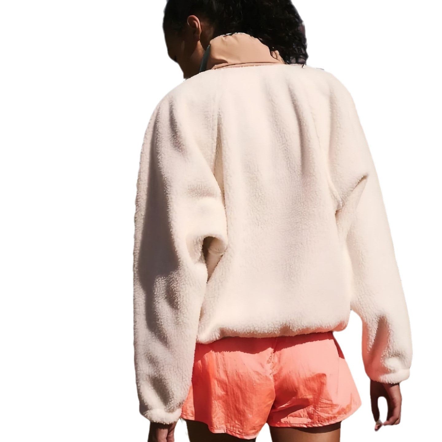 DualTone Fleece Lapel Sweater