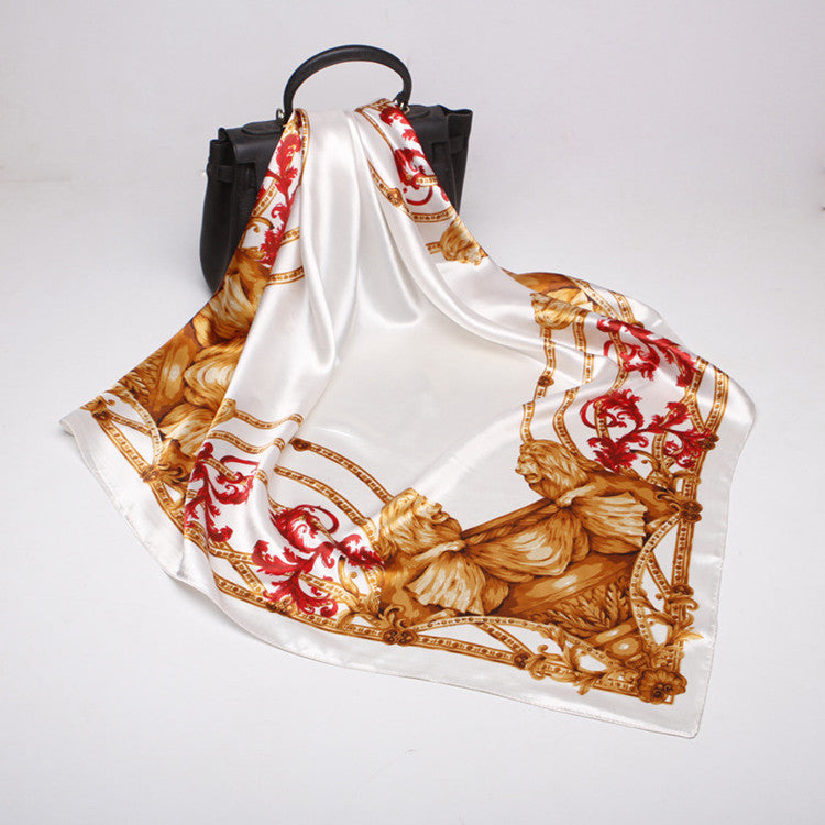 Digital Printed Square Silk Scarf