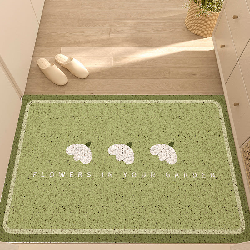 Floral Outdoor Silk Floor Mat