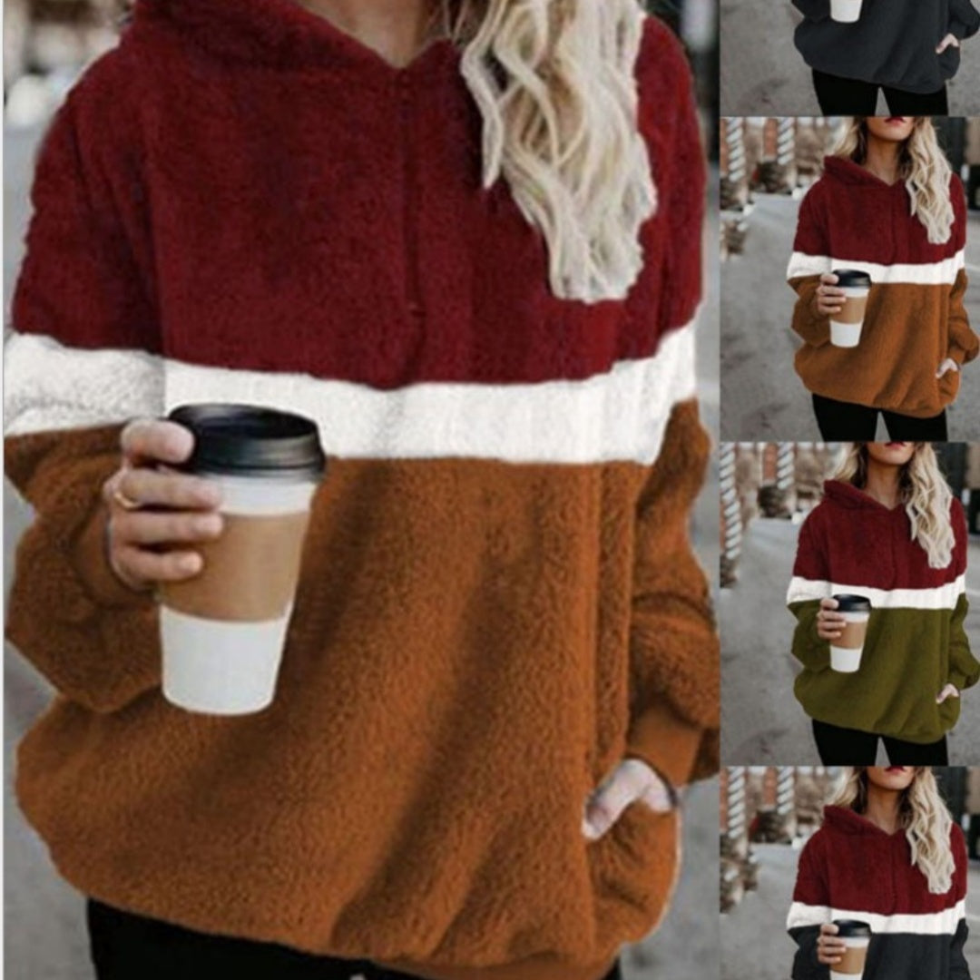 TriTone Hooded Pocket Coat
