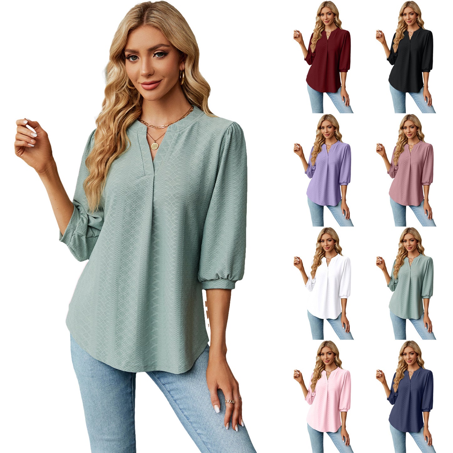 Velmira Jacquard Pleat Top