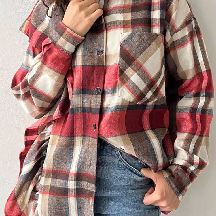 BriarCove Plaid Drape Shirt